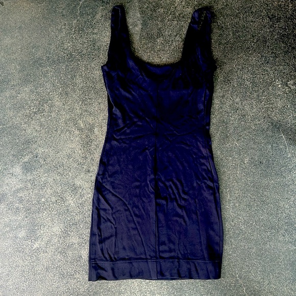 Moschino Couture Navy blue Nylon / spandex Tank style mini dress - Picture 4 of 5